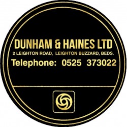 Dunham & Haines Ltd Leighton Buzzard Bedfordshire Replica Dealer Sticker