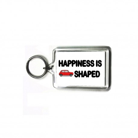 Happiness is Mini Shaped Key Ring