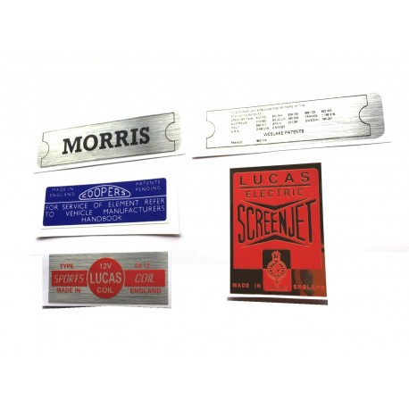 Morris 1800 Engine Bay Sticker Bundle 5
