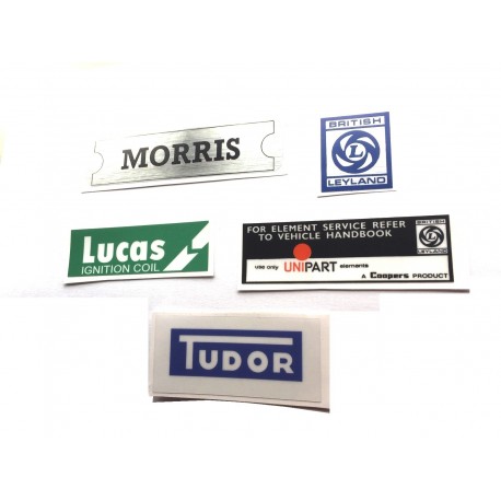 Morris 1800 Engine Bay Sticker Bundle 6