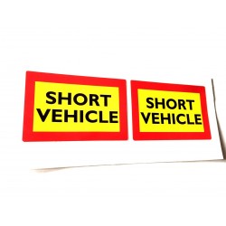 Short Vehicle Bumper Stickers (Pair)