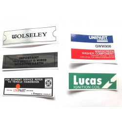 Wolseley 1100 1300 Engine Sticker Bundle 7