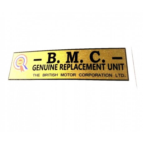 BMC Genuine Replacement Unit Sticker