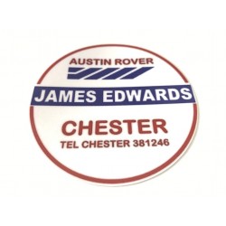James Edwards Austin Rover Replica Circular Dealer Sticker