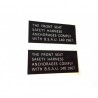 Front Seat Safety Harness Anchorages Sticker (Pair)