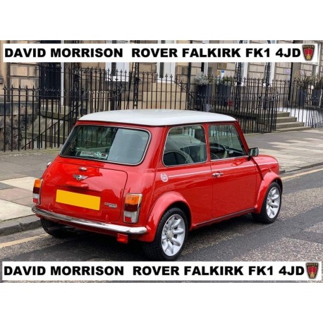 Morrisons Garage Falkirk Replica Number Plate Stickers x2