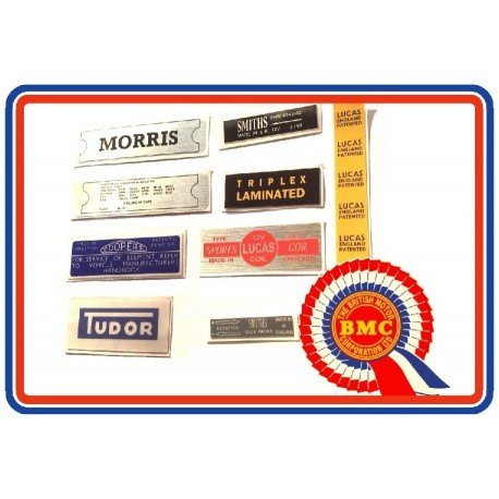 Morris Mini Mk1 & Mk2 850 1000 & Cooper Sticker Bundle 9