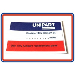 UNIPART Air Filter Box Sticker ST174