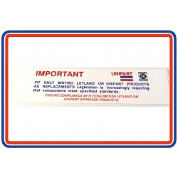 UNIPART Fit Genuine Products Sticker ST166
