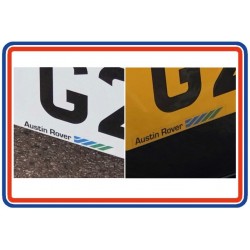 Austin Rover Number Plate Stickers x2