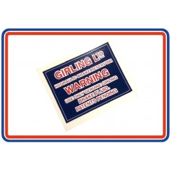 Girling Ltd Brake Reservoir Warning Label RW3039