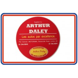 Arthur Daley Motorama Replica Circular Bumper Sticker