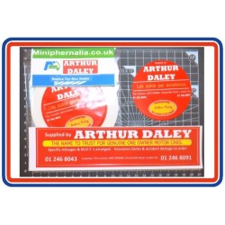 Arthur Daley Motorama Replica Sticker Pack 3