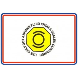 IVA Brake Fluid Dot 4 Sticker / Label for Kitcars