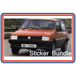 MG Metro Turbo Engine Bay Sticker Bundle 3
