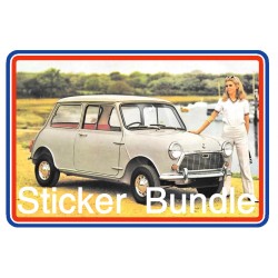 Morris Mini Mk2 850 1000 & Cooper Sticker Bundle 4