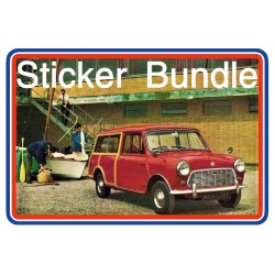 Morris Mini Mk2 850 1000 & Cooper Sticker Bundle 6