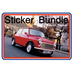 Rover Mini Seven SE Full Engine Bay Sticker Bundle + Dealer Sticker