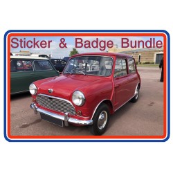 Austin Mini Mk1 Cooper Sticker Bundle 11 with Bonnet & Boot Badges