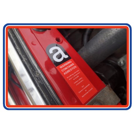 Asbestos Warning Sticker - Replacement for missing item