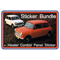 BL Mini Mk3 850 1000 & Cooper Sticker Bundle 7 + Heater Control Panel Sticker