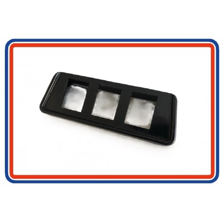 British Leyland Under Dash Black Triple Rectangle Hole Switch Panel - used