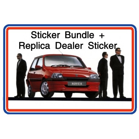 Rover Metro Engine Bay Sticker Bundle 4 + Replica Dealer Sticker