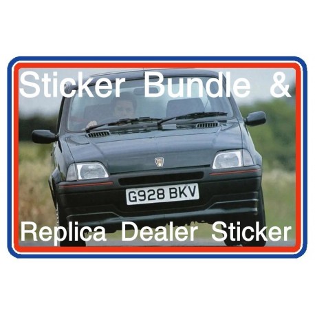Rover Metro Engine Bay Sticker Bundle 5 + Replica Dealer Sticker