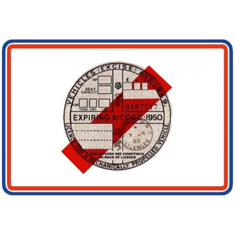 Blank Tax Disc December 1950