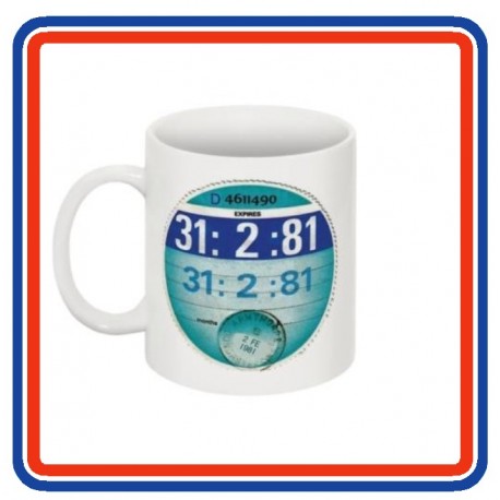 Fully Personalised Tax Disc Mug (upto 2004)