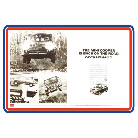 Rover Mini Cooper Advertising Poster Print