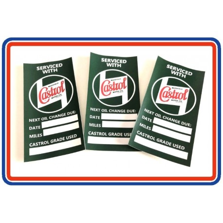 Castrol Classic A Post Service Sticker