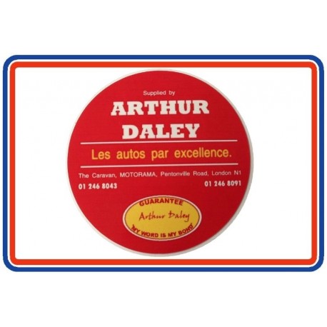 Arthur Daley Motorama Replica Circular Bumper Sticker