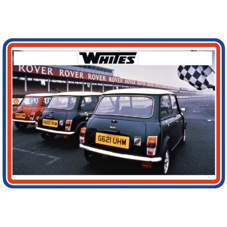 Whites Number Plate Stickers x2