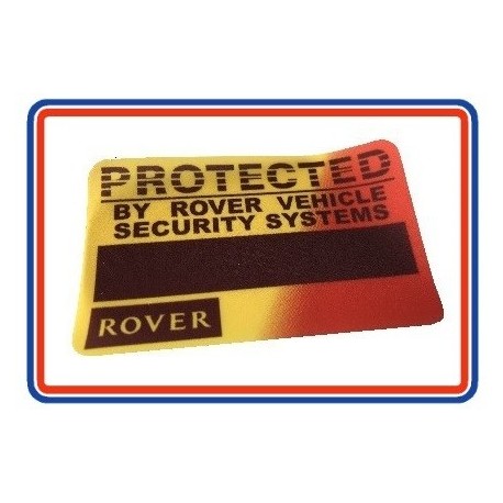 Rover Security Etching Label Sticker BAC10201