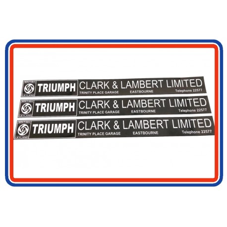 Clark & Lambert Ltd Eastbourne Triumph Dealer Sticker