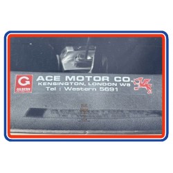 Ace Motor Co. London Gilbern Distributor Dealer Sticker
