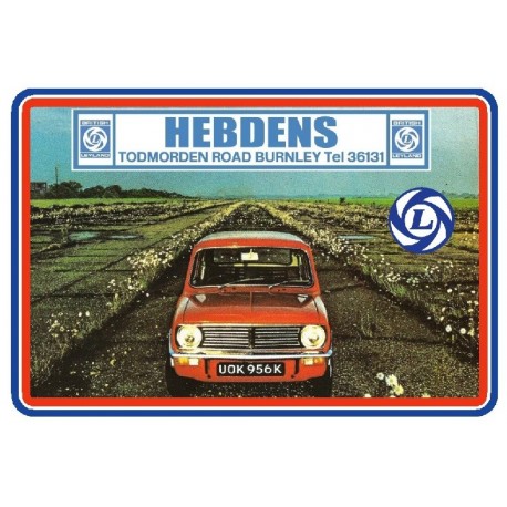 Hebdens Burnley British Leyland Replica Dealer Sticker + British Leyland Sticker