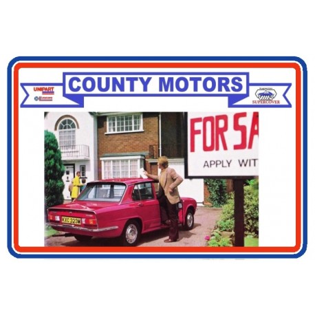 County Motors Leyland Replica Window Sticker