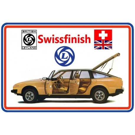British Leyland Swissfinish Replica Dealer Window Sticker + British Leyland Sticker