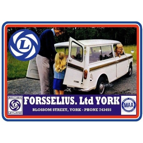 Forsselius Ltd of York Replica British Leyland Dealer Sticker + British Leyland Sticker