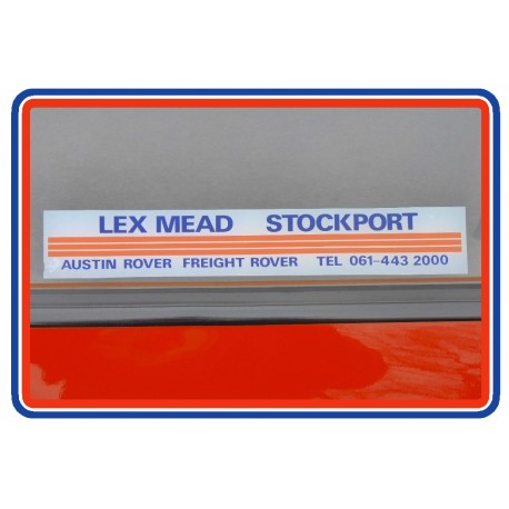 Lex Mead Stockport Austin Rover Freight Rover Repro Dealer Sticker