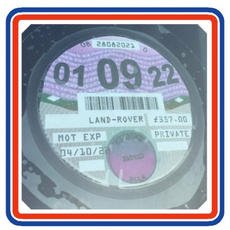 Customised Modern Tax Disc 2015 Onwards
