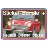 Rover Mini Cooper Carb Model 7 Piece Sticker Bundle & Dealer Sticker
