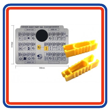 Rover Mini & Cooper Interior Fuse Box Sticker + Fuse Tool