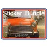 Morris Mini Mk2 850 1000 & Cooper 4 Piece Sticker Bundle