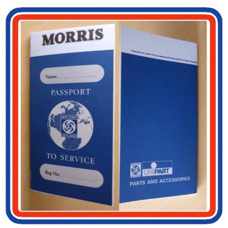 British Leyland Morris Replica Passport to Service Book