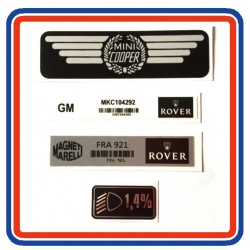 Rover Mini Cooper Mpi 4 Piece Sticker Pack