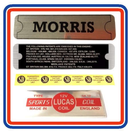 Morris Minor 1000 1956-1962 4 Piece Sticker Bundle