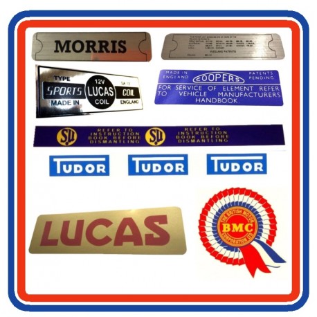 Morris Minor 1000 1962-1968 8 Piece Sticker Bundle
